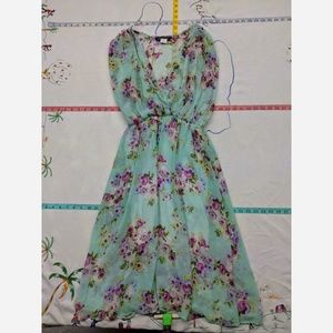 Women's Large Touch Me Dress, Floral Emerald Turqu